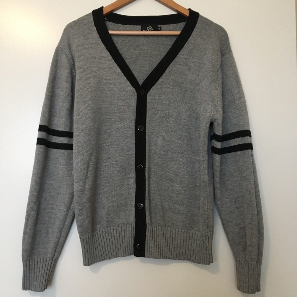 Gray and Black Cardigan